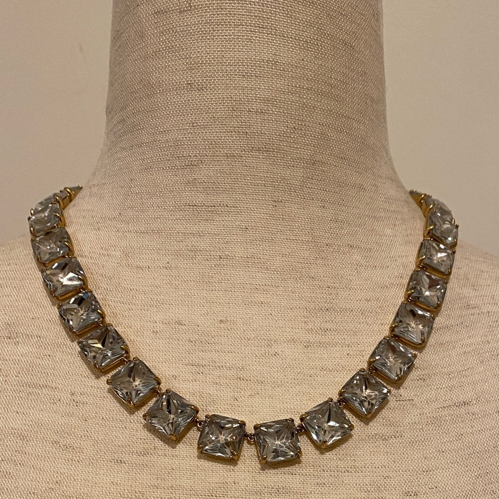 J.Crew crystal square necklace - 18 inch